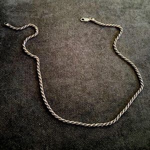 Men’s 20in. White gold rope chain